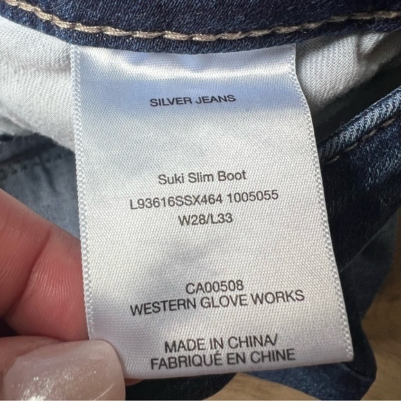 Silver Jeans Co Women’s Suki Slim Bootcut Jeans Dark Wash Jeans, Size 28 x 33 - Picture 6 of 10